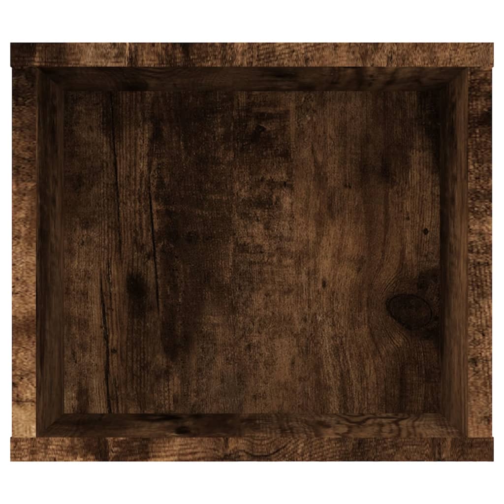 vidaXL Wisząca szafka pod TV, przydymiony dąb, 100x30x26,5 cm