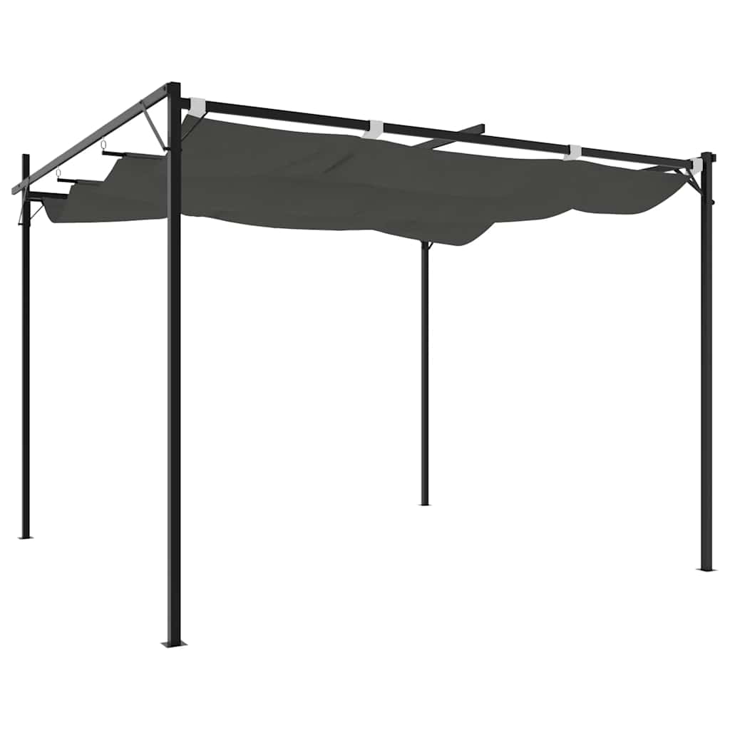 vidaXL Pergola ze zwijanym dachem, antracytowa, 295x292x230 cm