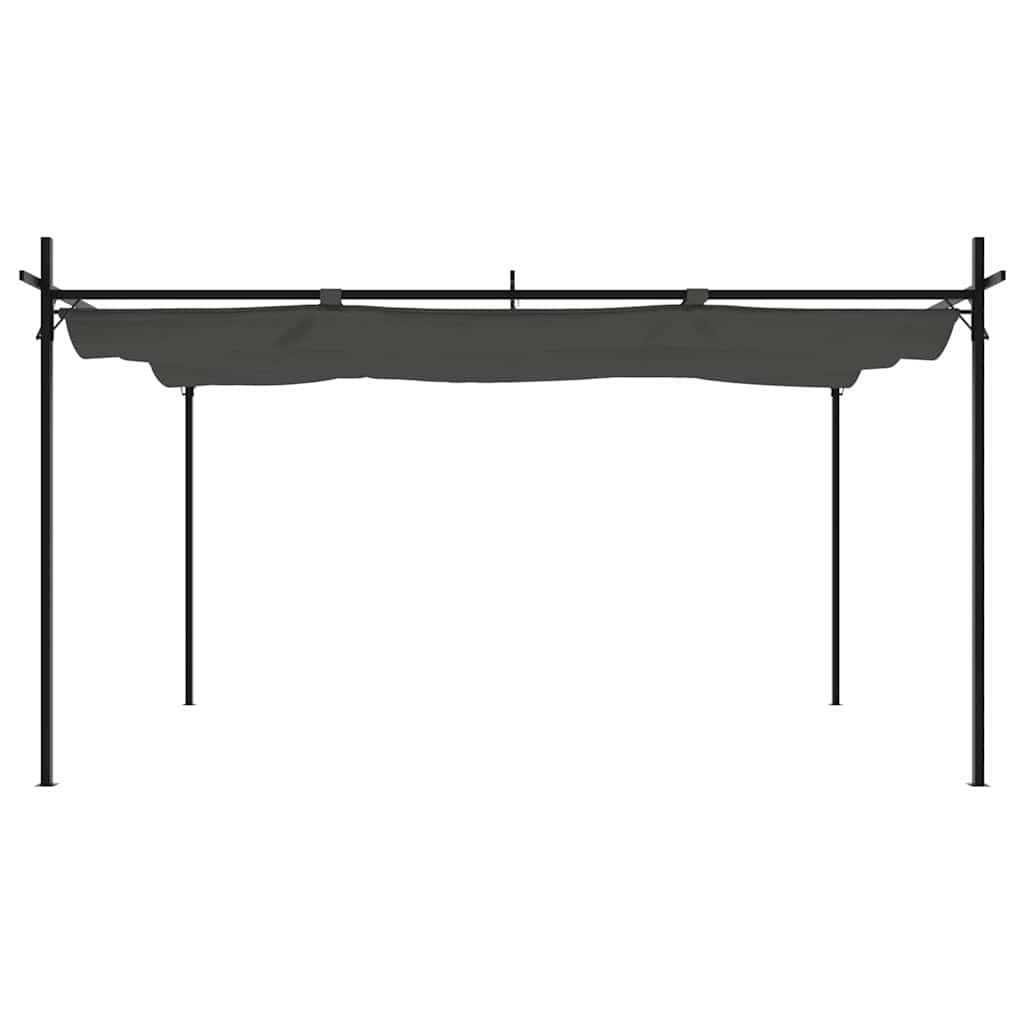 vidaXL Pergola ze zwijanym dachem, antracytowa, 395x292x230 cm