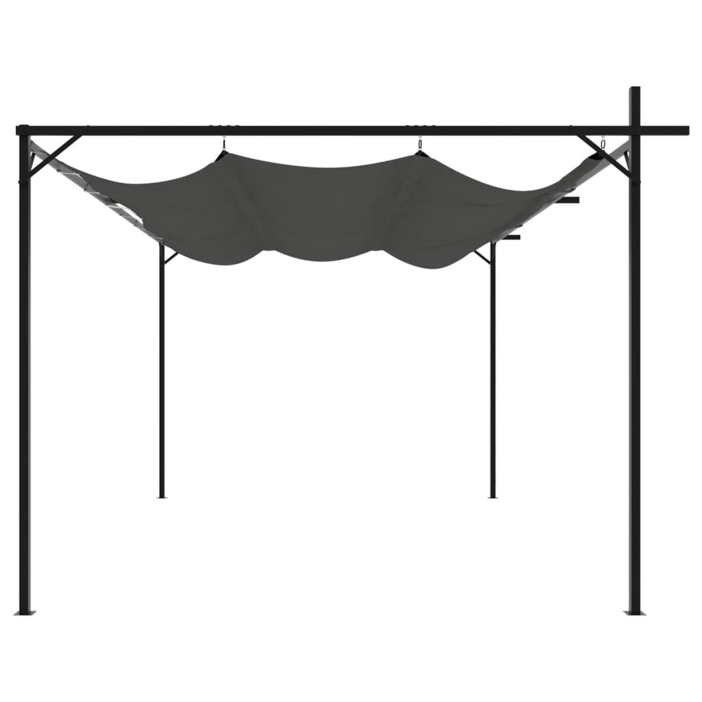 vidaXL Pergola ze zwijanym dachem, antracytowa, 395x292x230 cm
