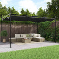 vidaXL Pergola ze zwijanym dachem, antracytowa, 395x292x230 cm
