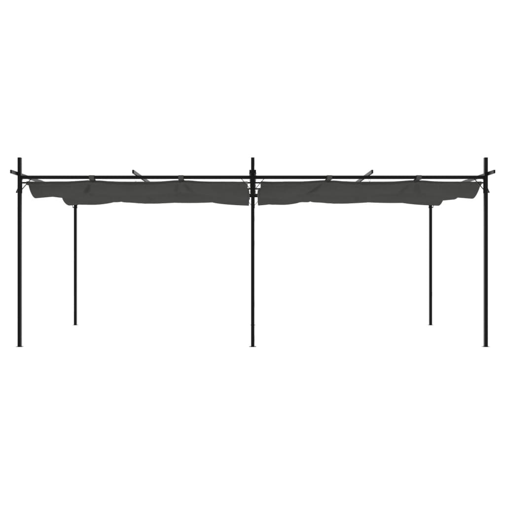 vidaXL Pergola ze zwijanym dachem, antracytowa, 589x292x230 cm