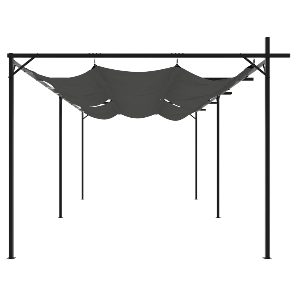 vidaXL Pergola ze zwijanym dachem, antracytowa, 589x292x230 cm