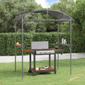 vidaXL Altana grillowa z półkami, antracytowa, 220x115x230 cm, stal