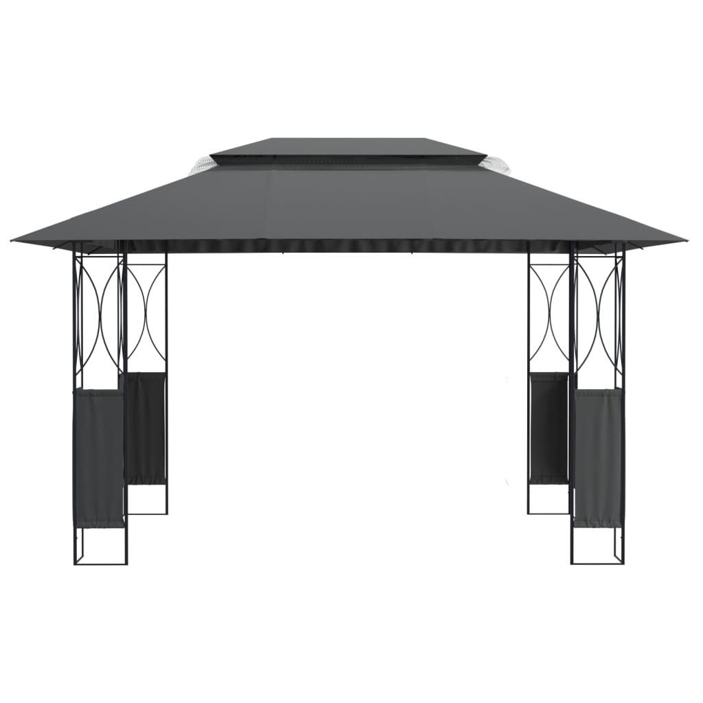 vidaXL Altana z dachem, antracytowa, 400x300x270 cm, stal