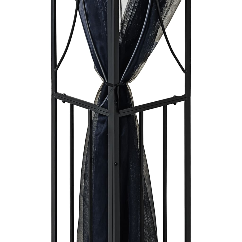 vidaXL Altana z dachem, antracytowa, 400x300x270 cm, stal