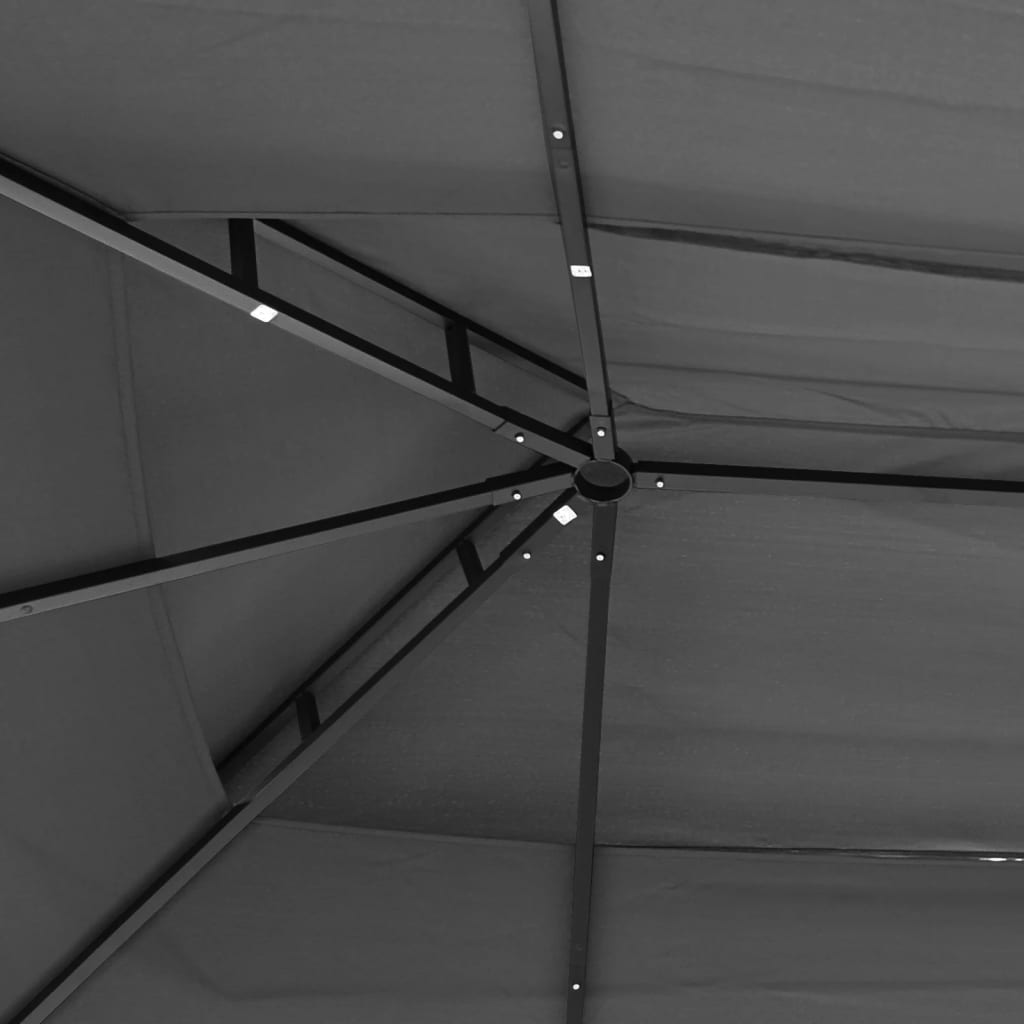 vidaXL Altana z dachem, antracytowa, 400x300x270 cm, stal