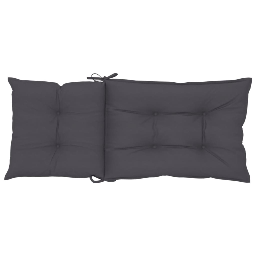 vidaXL Poduszki na krzesła ogrodowe, 6 szt., antracytowe, 120x50x7 cm