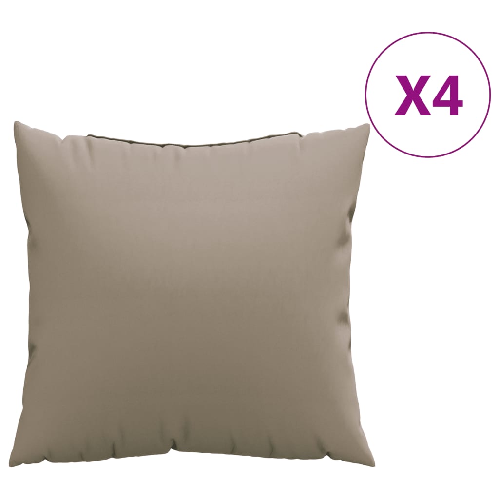 vidaXL Poduszki ozdobne, 4 szt., taupe, 40x40 cm, tkanina