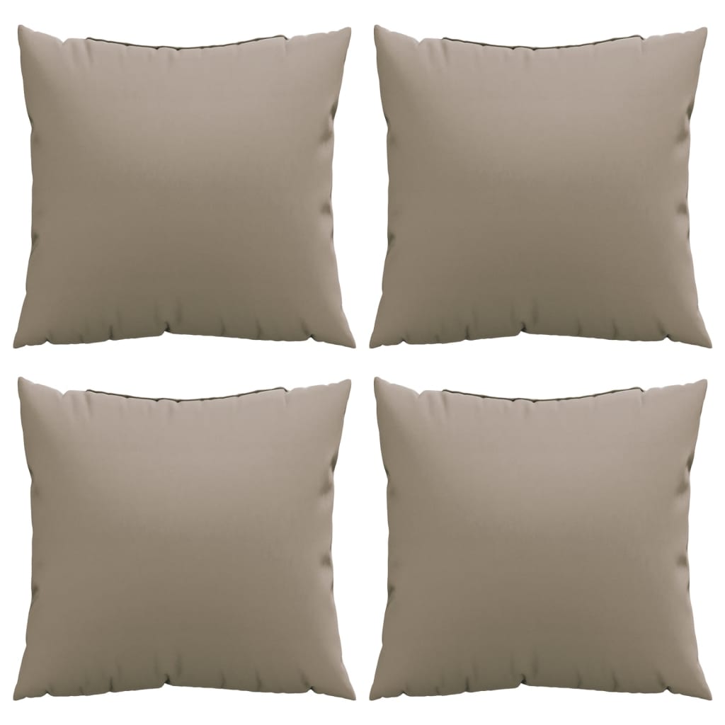 vidaXL Poduszki ozdobne, 4 szt., taupe, 40x40 cm, tkanina
