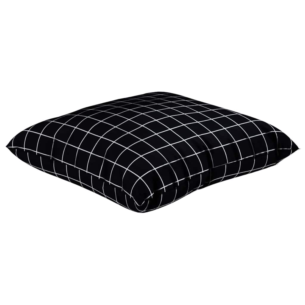 vidaXL Poduszki rozrzucone Kratka 4 pcs Czarna kratka 40 x 40 cm