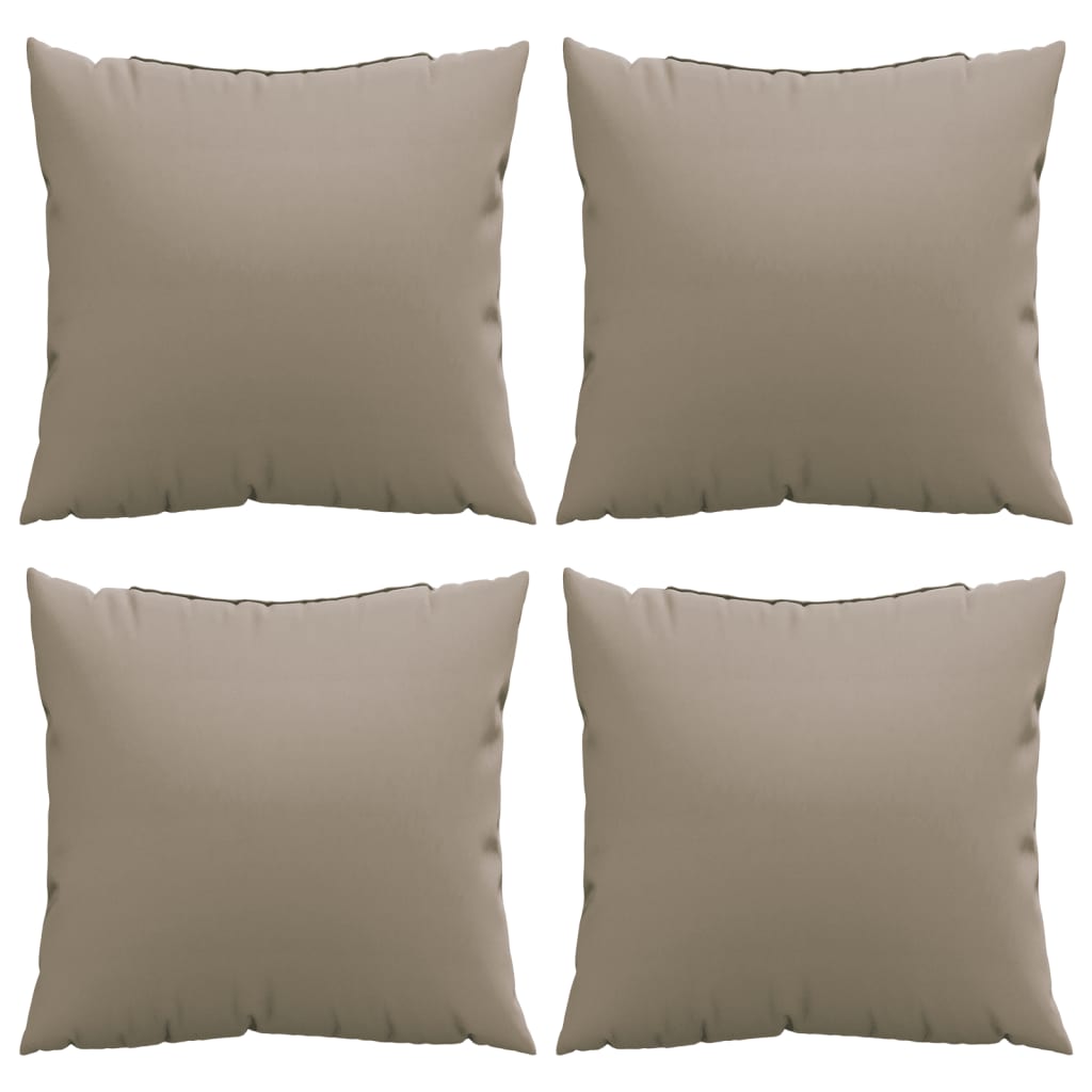 vidaXL Poduszki ozdobne, 4 szt., taupe, 50x50 cm, tkanina