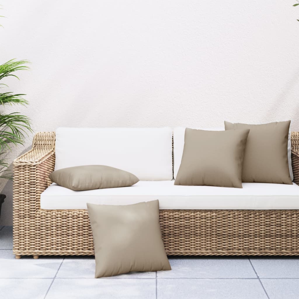 vidaXL Poduszki ozdobne, 4 szt., taupe, 50x50 cm, tkanina