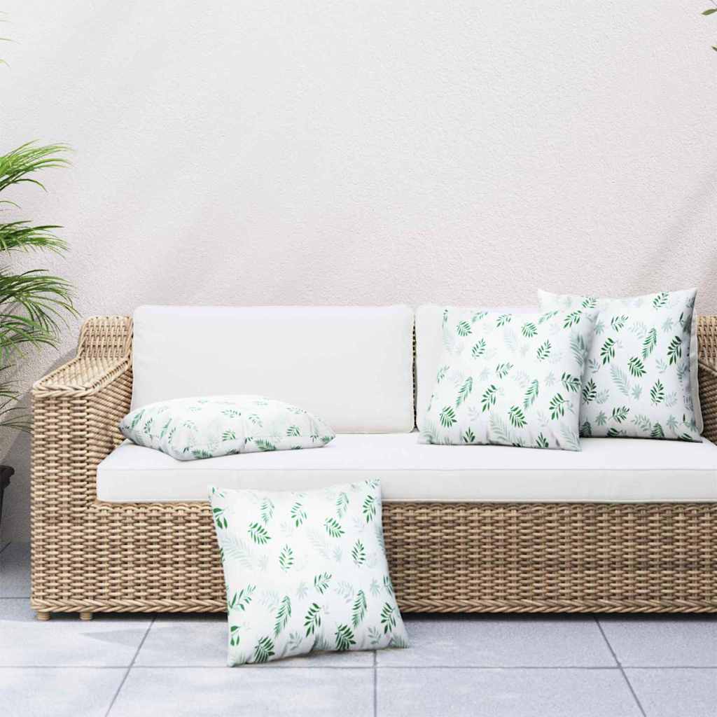 vidaXL Poduszki rozrzucone Liść 4 pcs Wzór liścia 60 x 60 cm