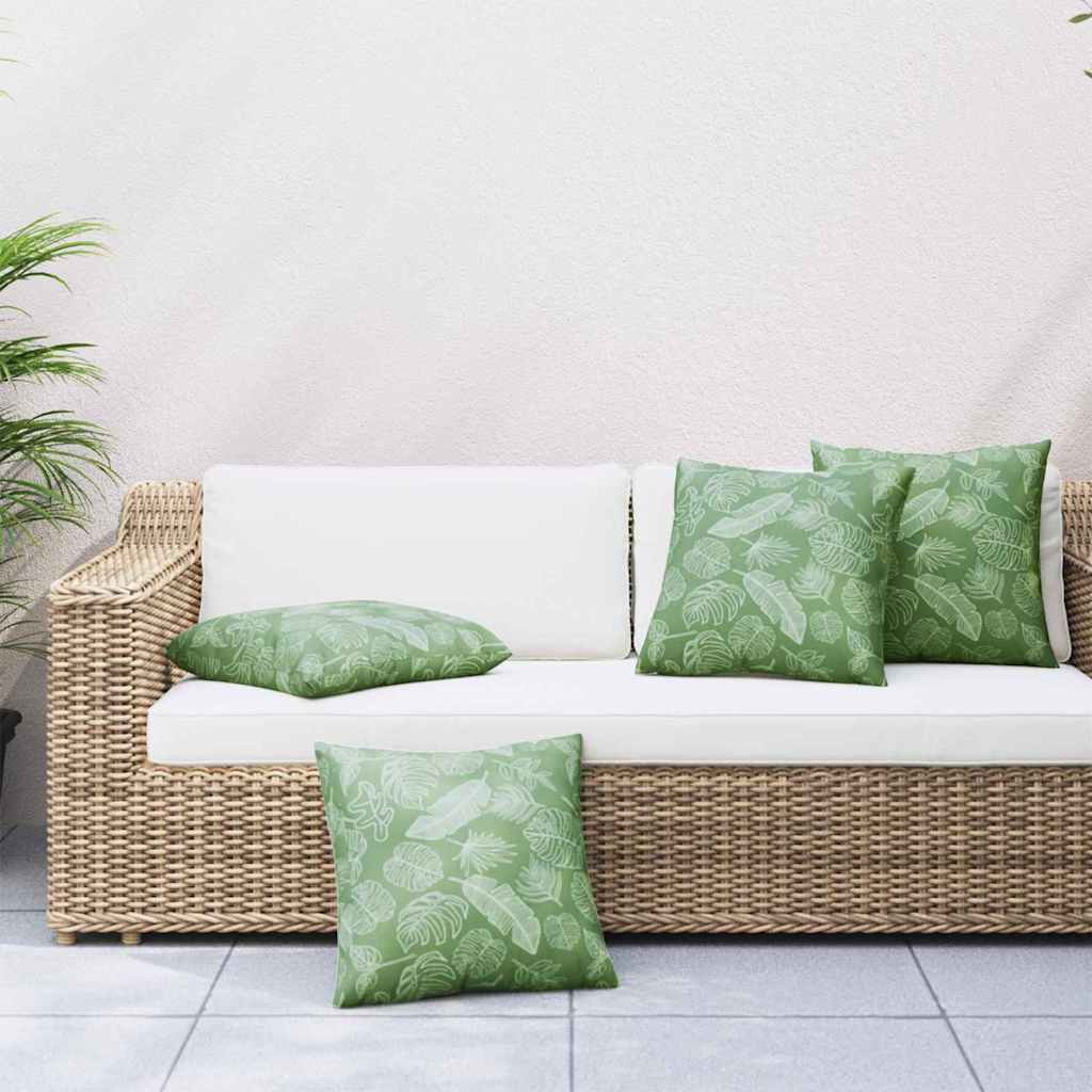 vidaXL Poduszki rozrzucone Liść 4 pcs Wzór liścia 60 x 60 cm