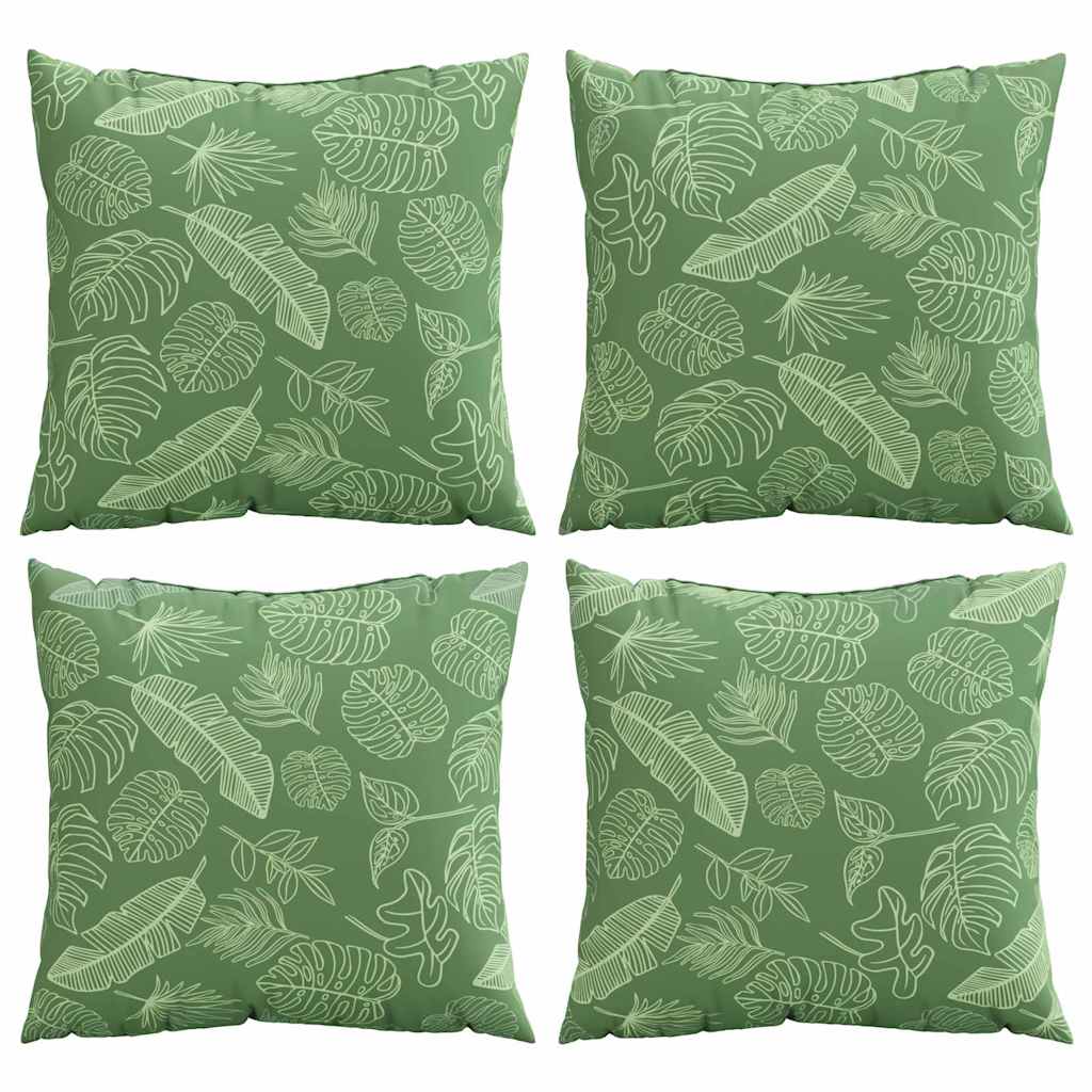 vidaXL Poduszki rozrzucone Liść 4 pcs Wzór liścia 60 x 60 cm