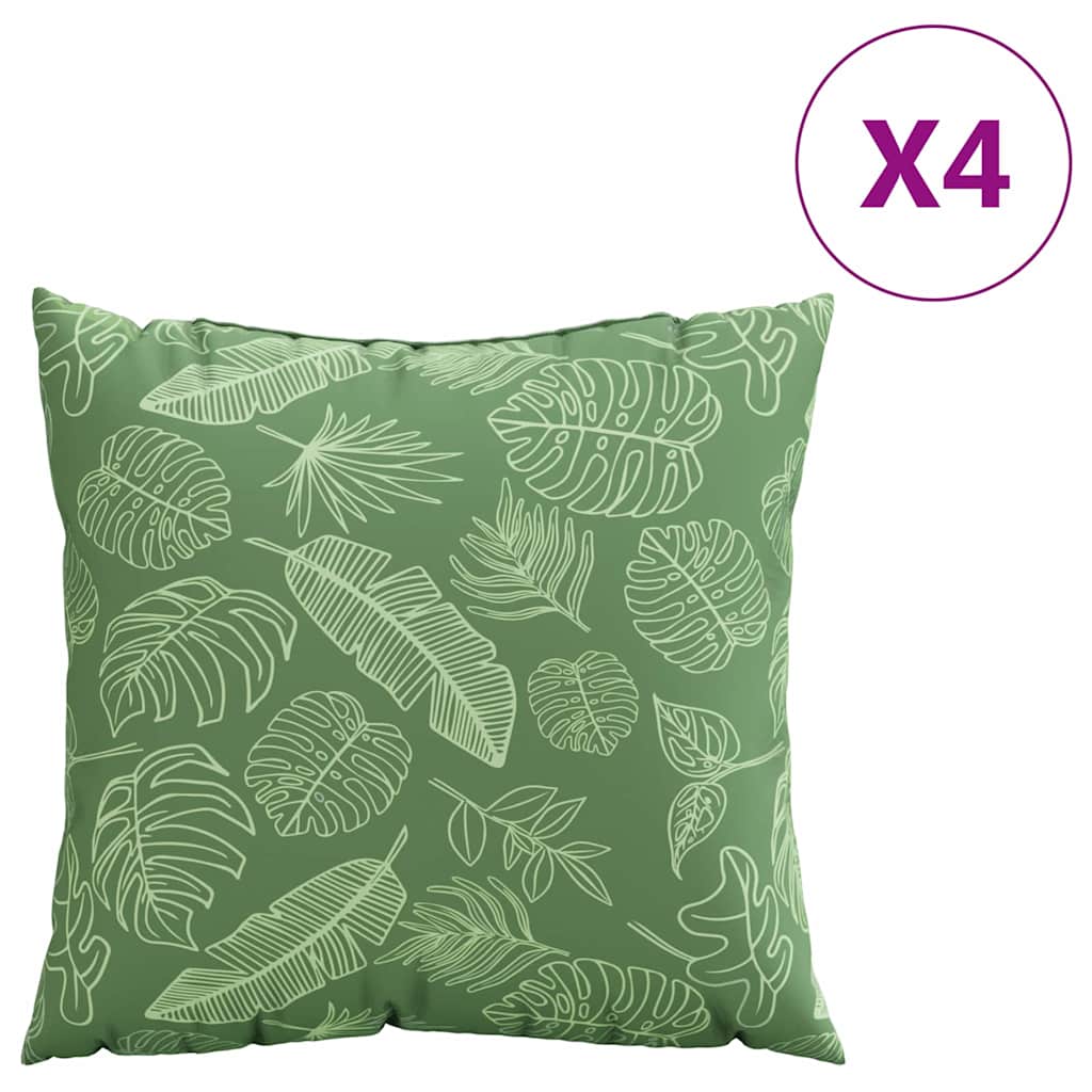 vidaXL Poduszki rozrzucone Liść 4 pcs Wzór liścia 60 x 60 cm