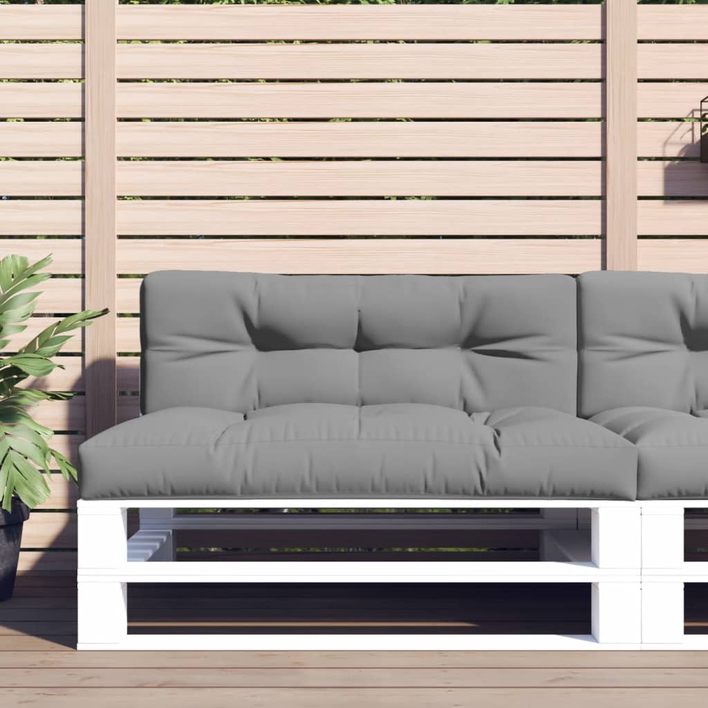 vidaXL Poduszka na paletę, szara, 120x40x12 cm, tkanina