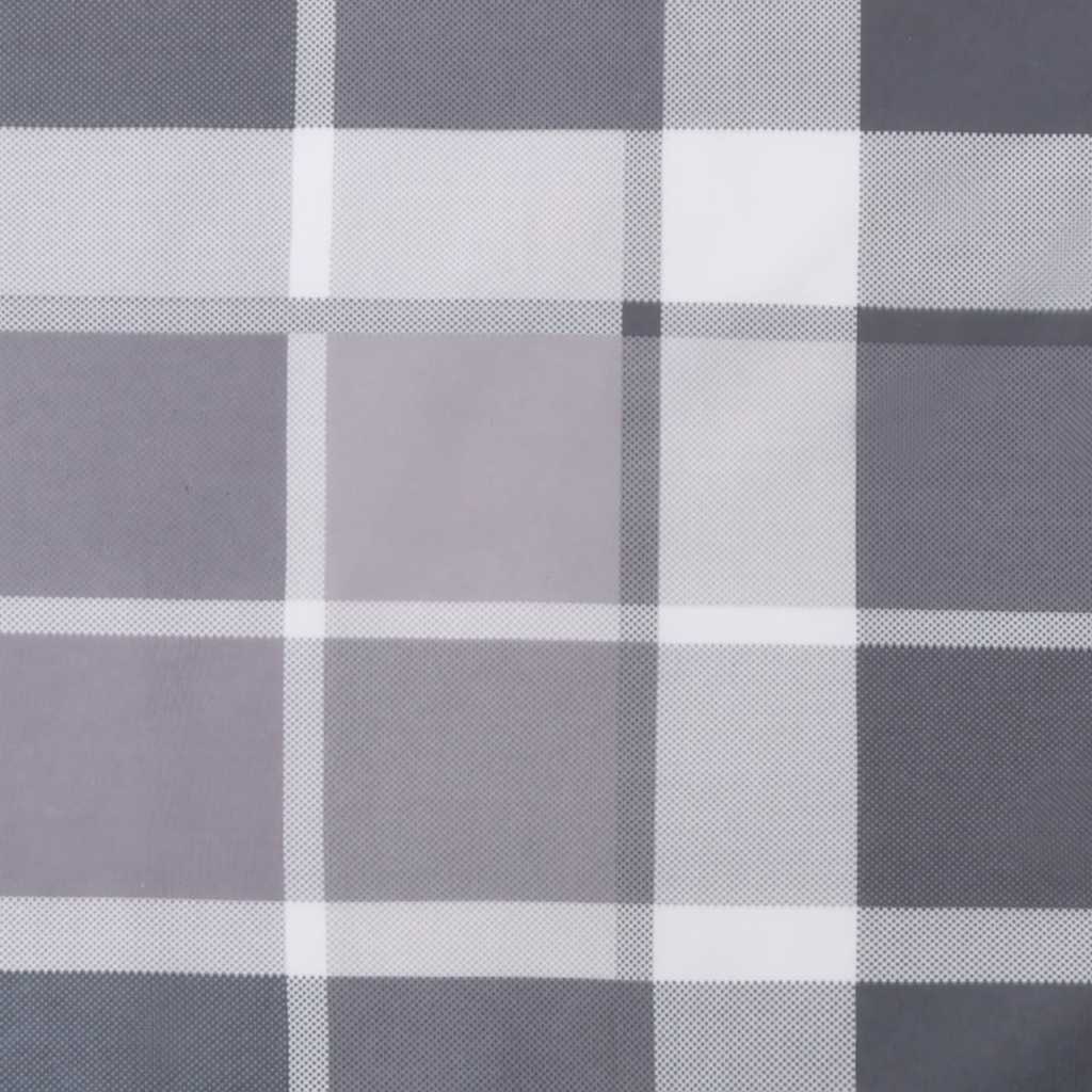 vidaXL Poduszka na paletę, szara krata, 120x40x12 cm, tkanina