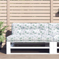 vidaXL Poduszka na palety, wzór w liście, 120x40x12 cm, tkanina