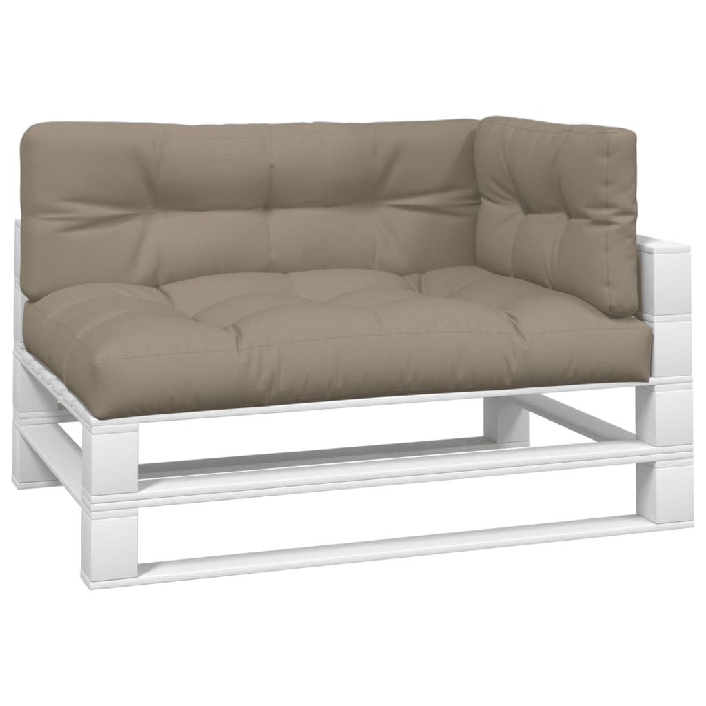 vidaXL Poduszki na palety, 3 szt., kolor taupe, tkanina