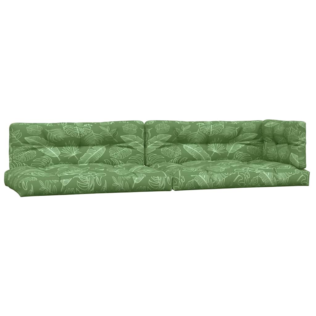 vidaXL Poduszki na palety, 5 szt., wzór w liście, tkanina