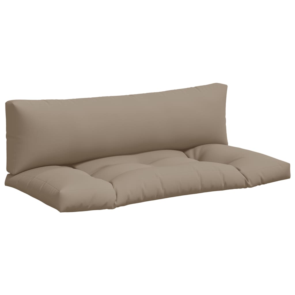 vidaXL Poduszki na sofę z palet, 2 szt., kolor taupe, tkanina