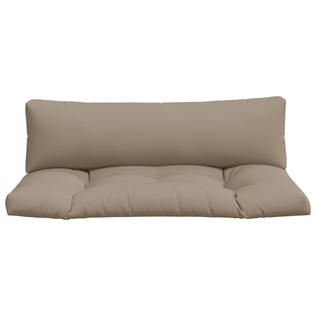 vidaXL Poduszki na sofę z palet, 2 szt., kolor taupe, tkanina