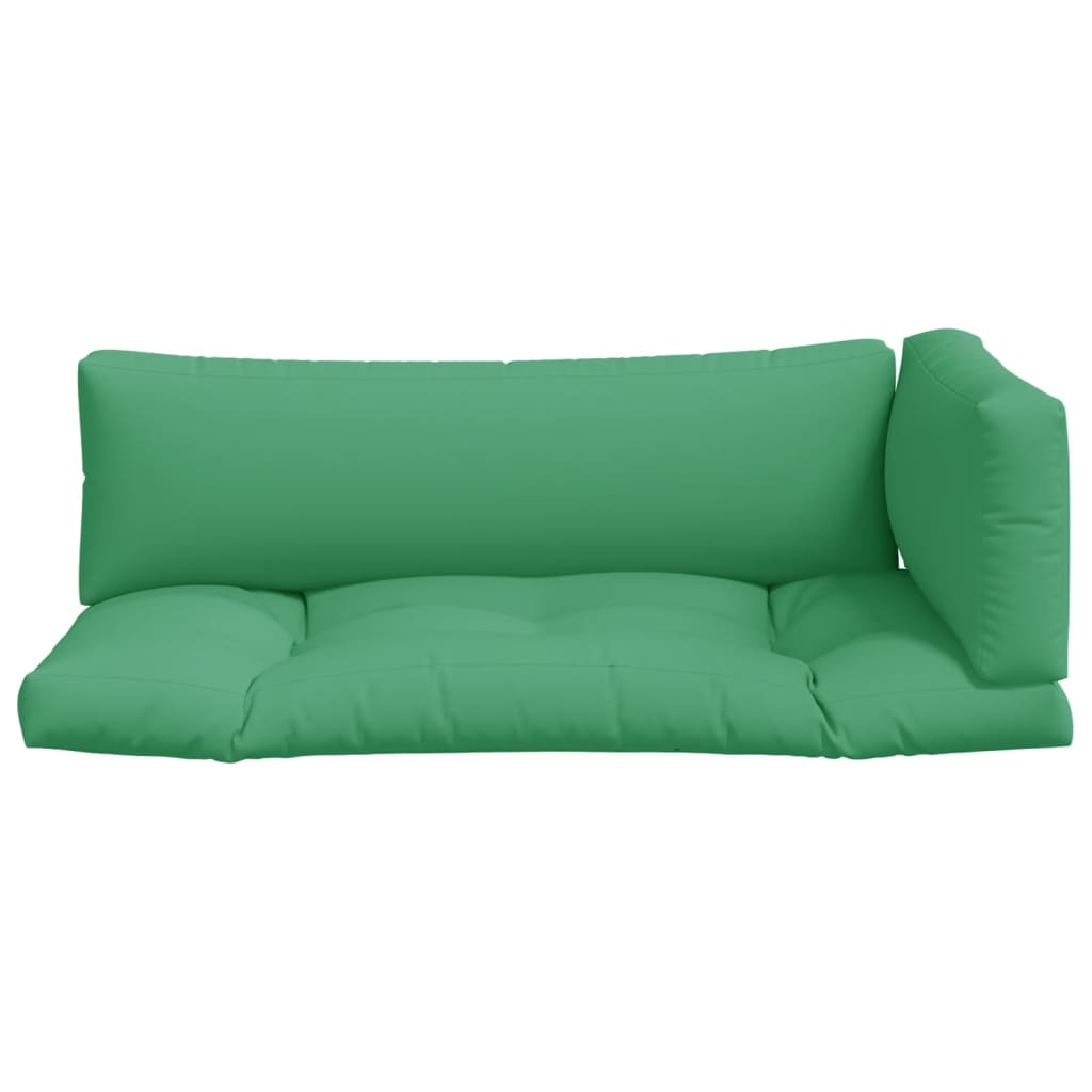 vidaXL Poduszki na palety, 3 szt., zielone, tkanina