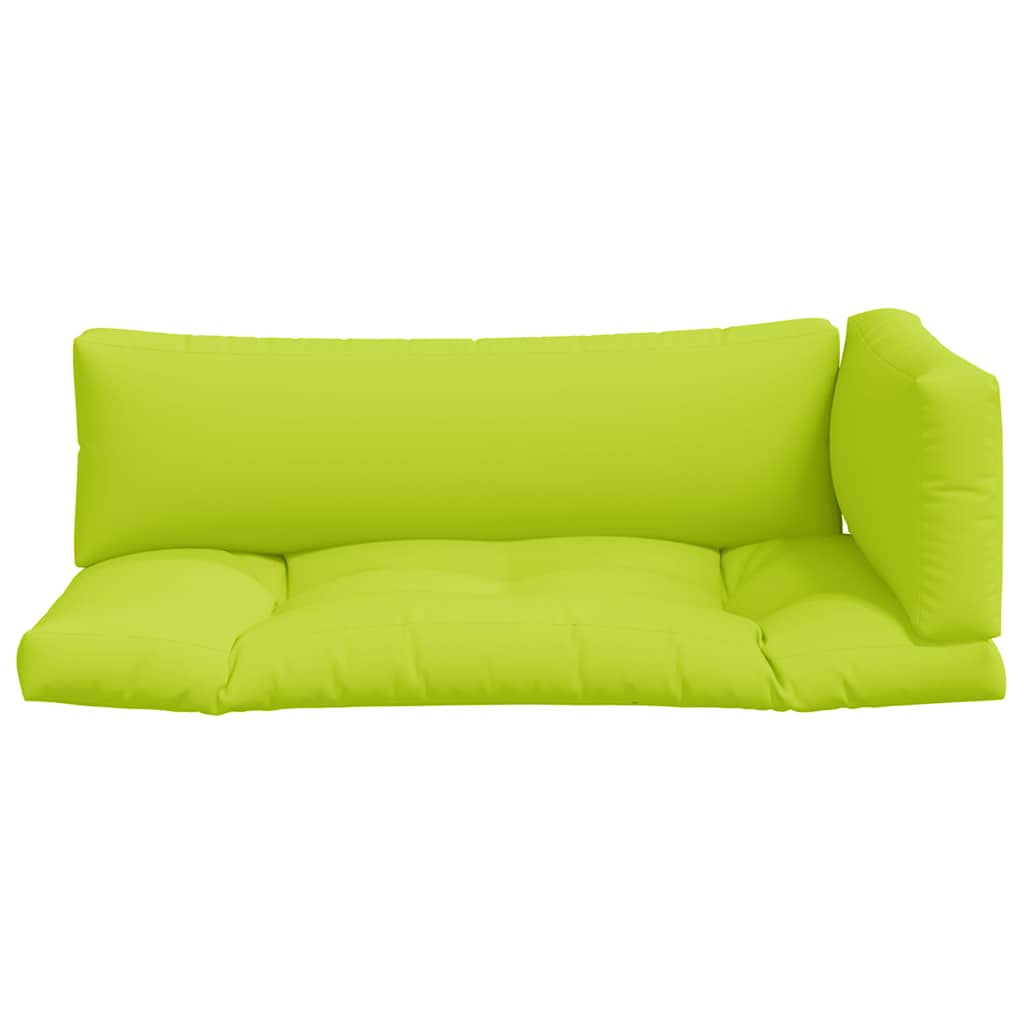 vidaXL Poduszki na palety, 3 szt., jasnozielone, tkanina
