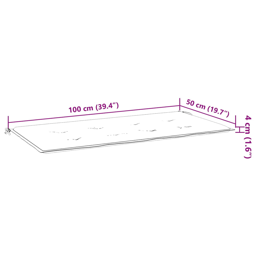 vidaXL Podkład na krzesło Materiał Oxford Wzór liścia 100 x 50 x 3 cm