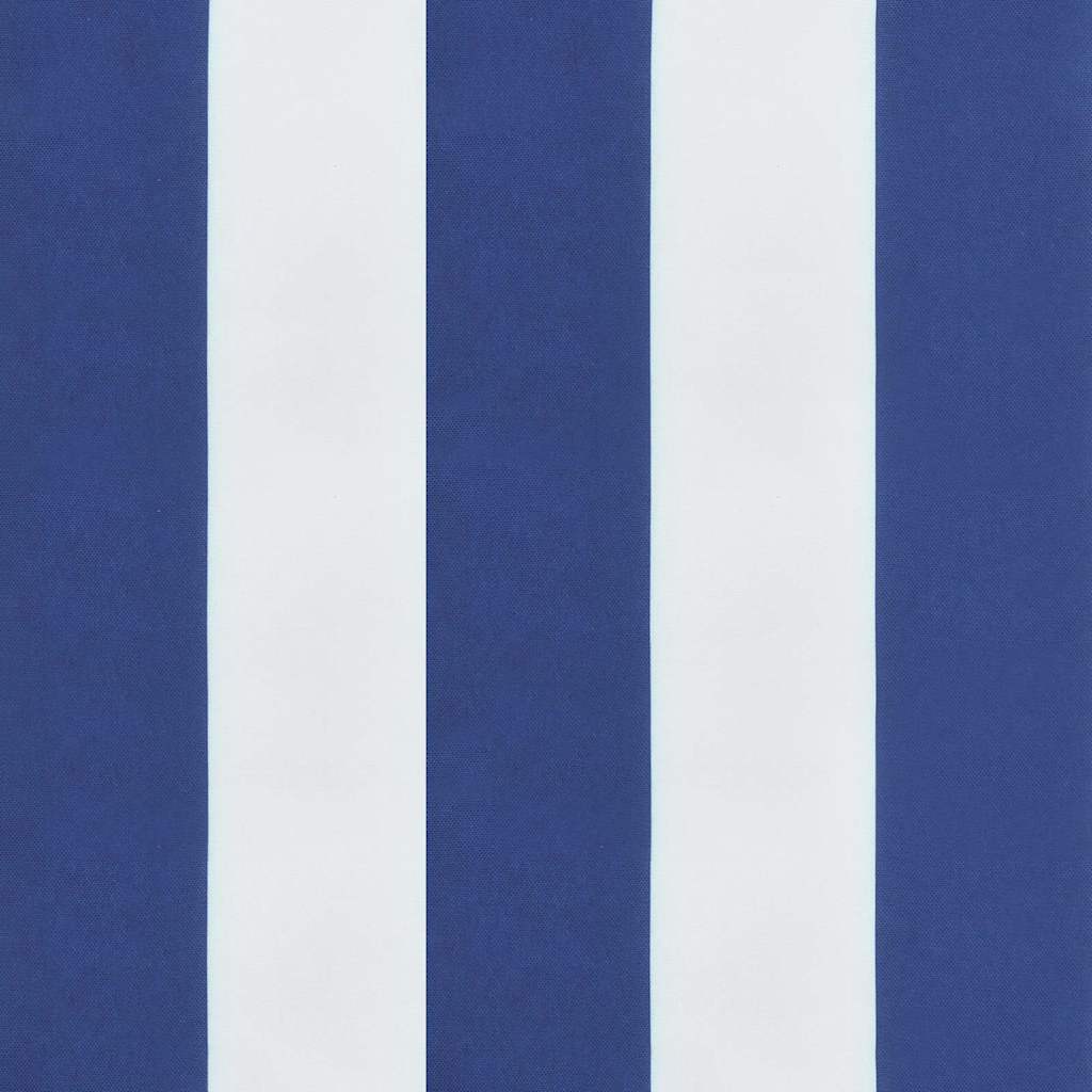 vidaXL Poduszka na ławkę ogrodową, niebiesko-białe paski, 120x50x4 cm