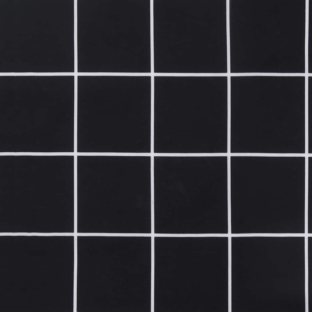 vidaXL Poduszka na ławkę ogrodową, czarna krata, 120x50x3 cm