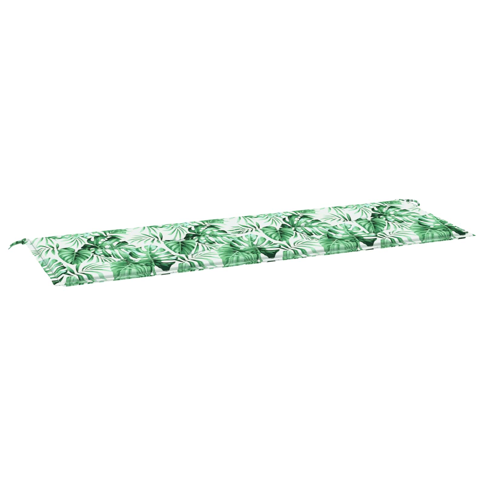 vidaXL Poduszka na ławkę Wzór w liście 150 x 50 x 3 cm Materiał Oxford