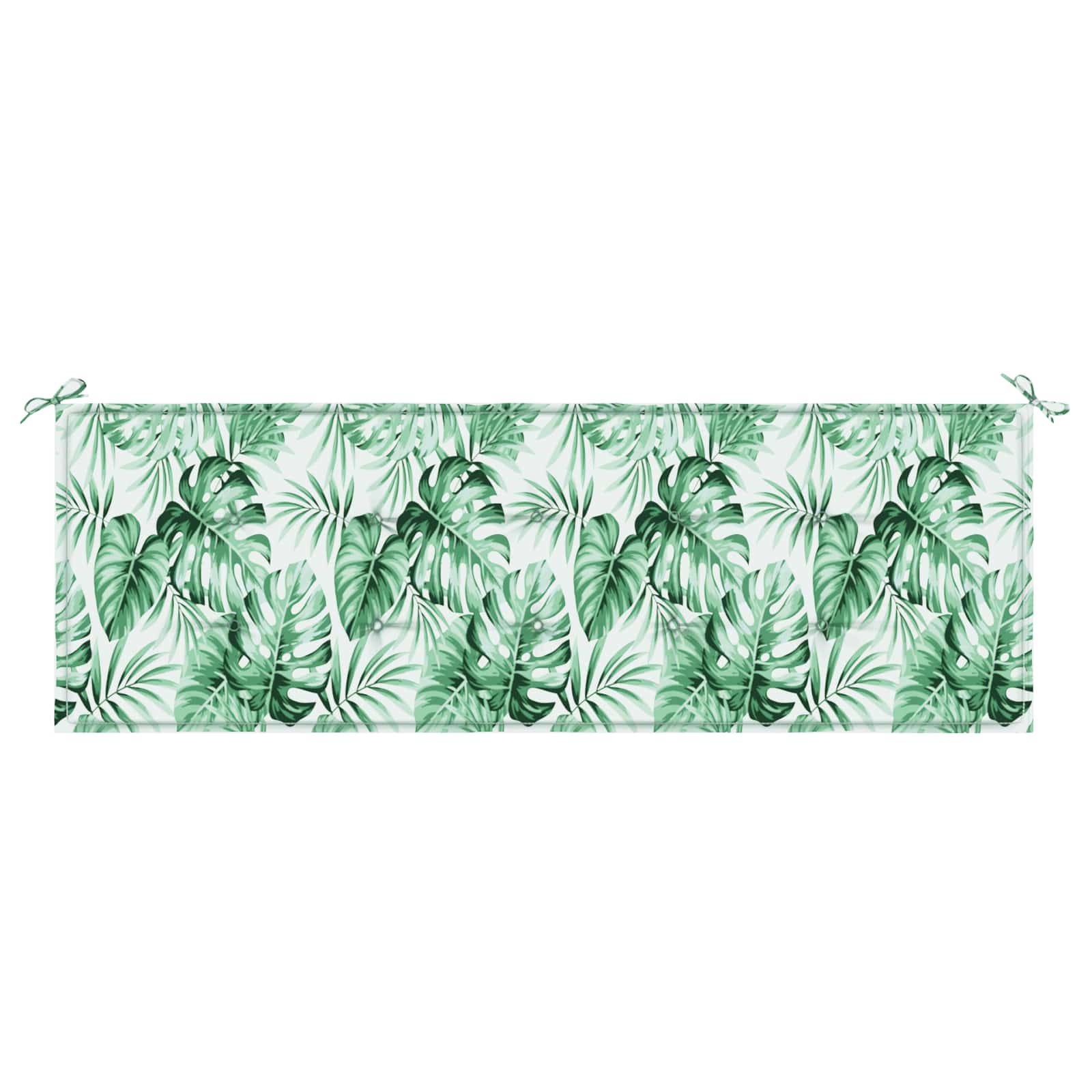 vidaXL Poduszka na ławkę Wzór w liście 150 x 50 x 3 cm Materiał Oxford