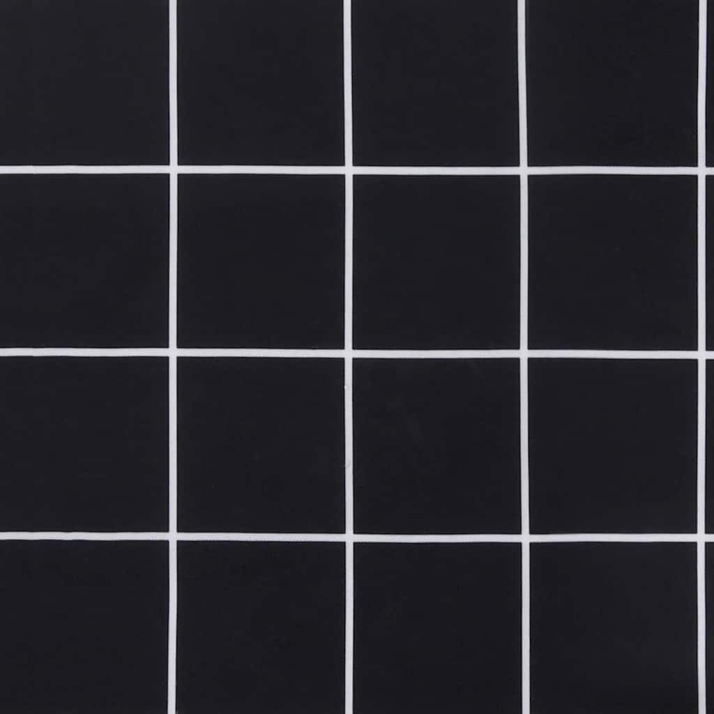 vidaXL Poduszka na ławkę ogrodową, czarna krata, 150x50x4 cm