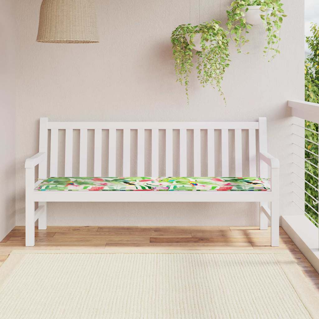 vidaXL Poduszka na ławkę Materiał Oxford Wielokolorowe 150 x 50 x 3 cm