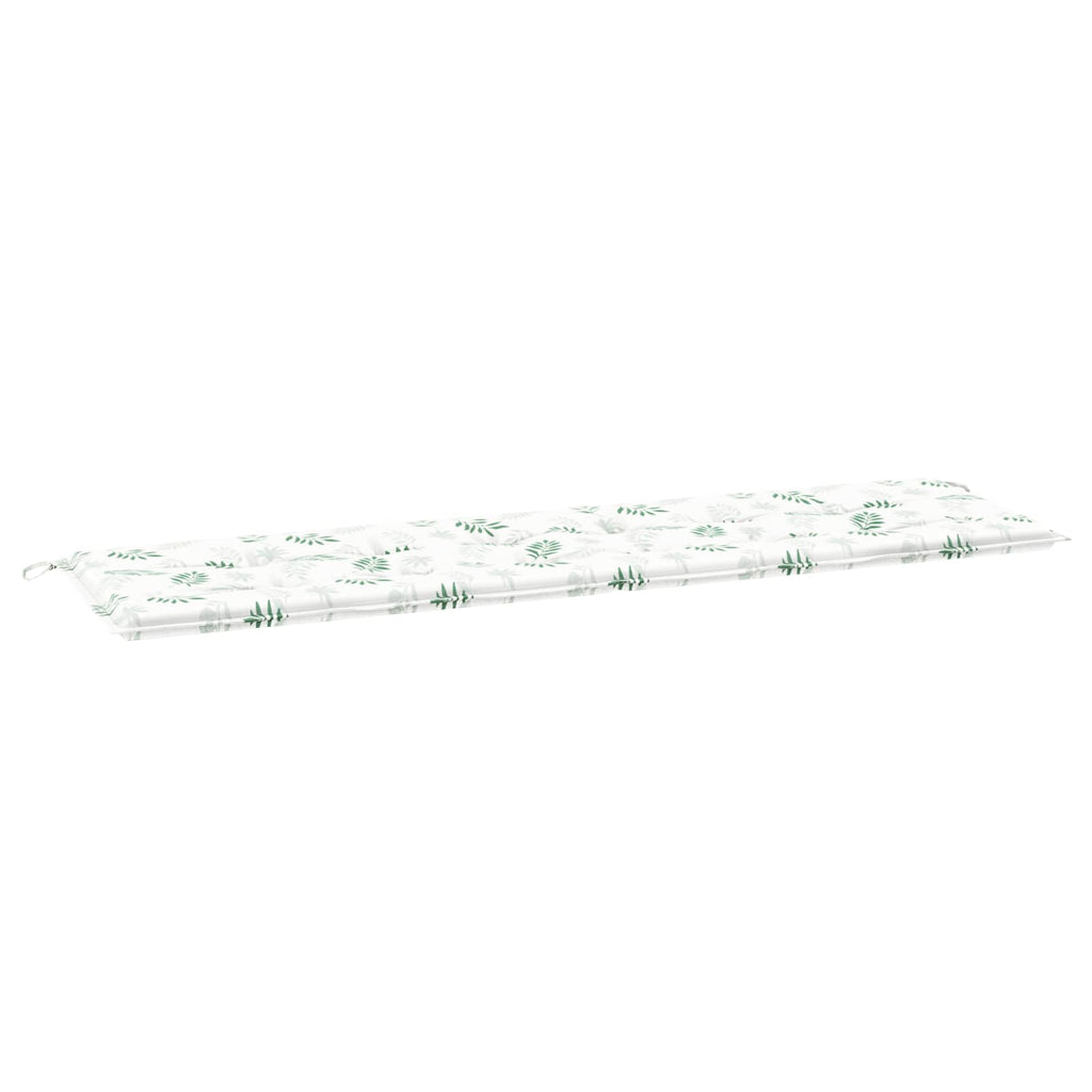 vidaXL Poduszka na ławkę Materiał Oxford Wzór liścia 150 x 50 x 3 cm
