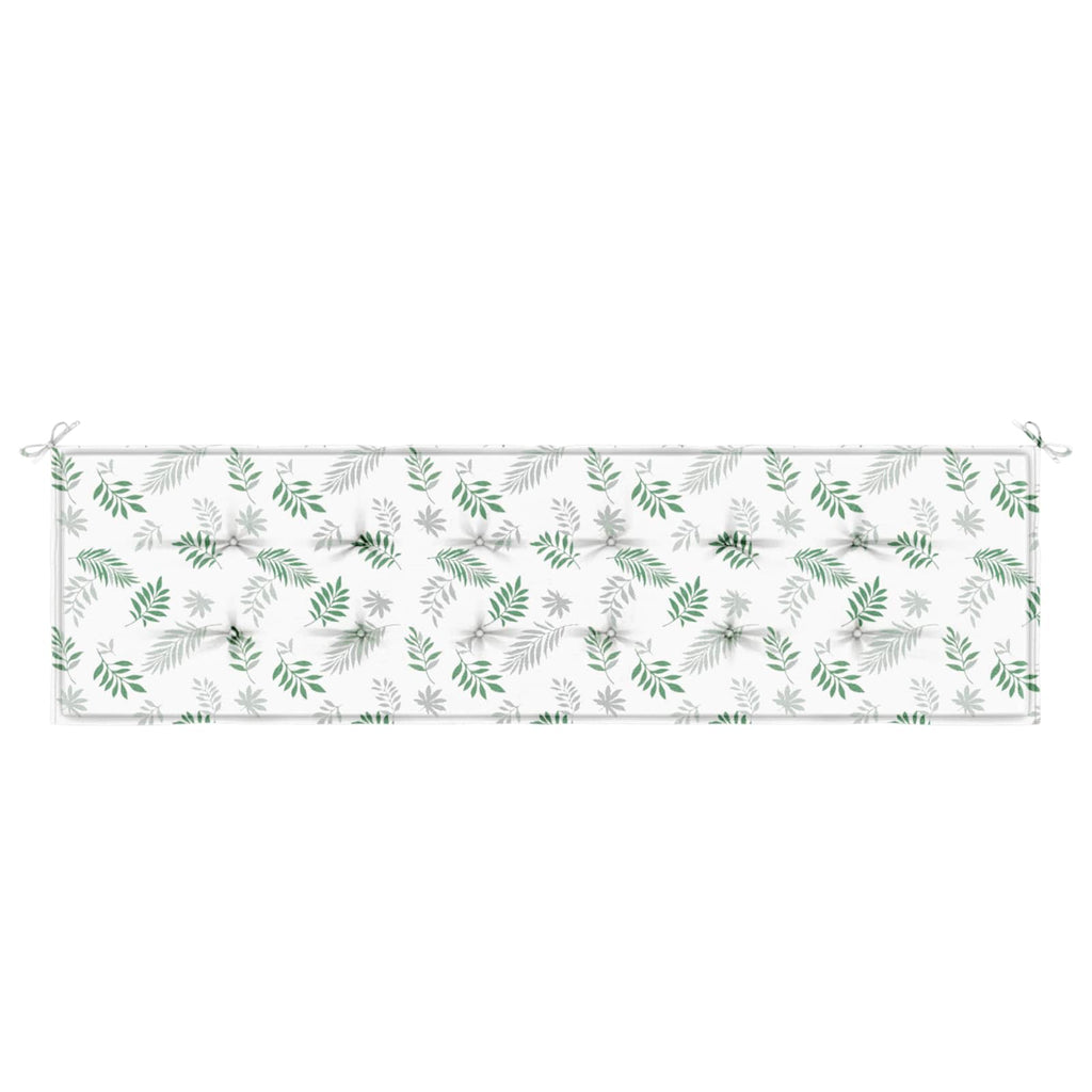 vidaXL Poduszka na ławkę Materiał Oxford Wzór liścia 150 x 50 x 3 cm
