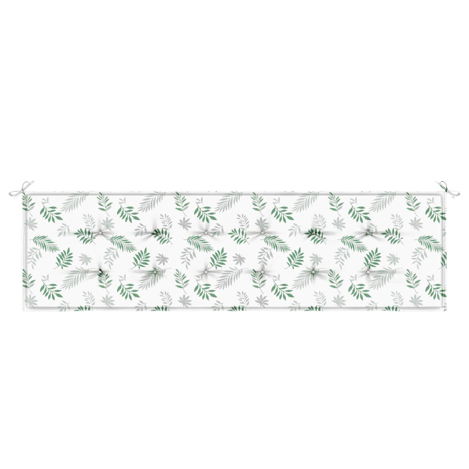 vidaXL Poduszka na ławkę Materiał Oxford Wzór liścia 150 x 50 x 3 cm
