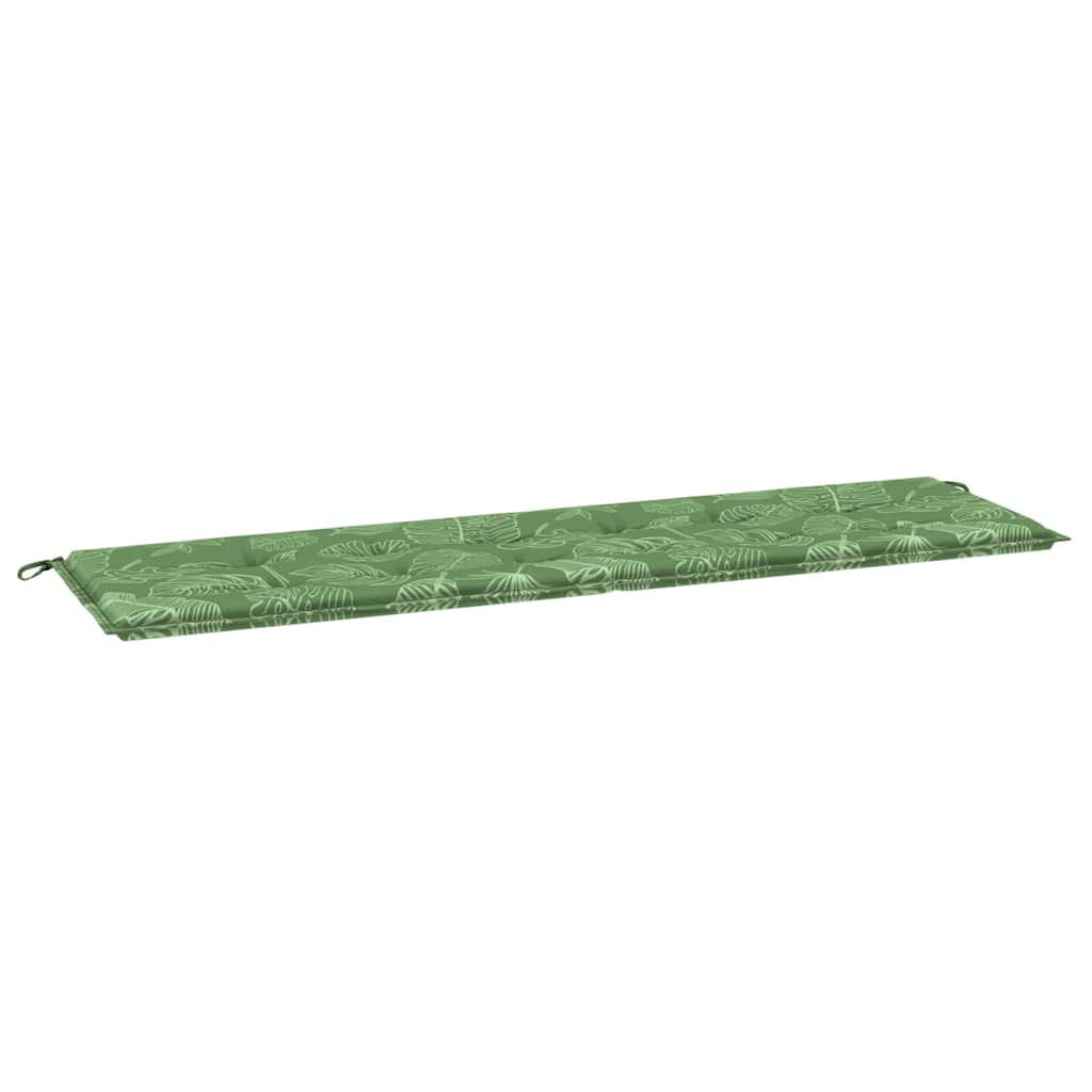 vidaXL Poduszka na ławkę Materiał Oxford Wzór liścia 150 x 50 x 3 cm