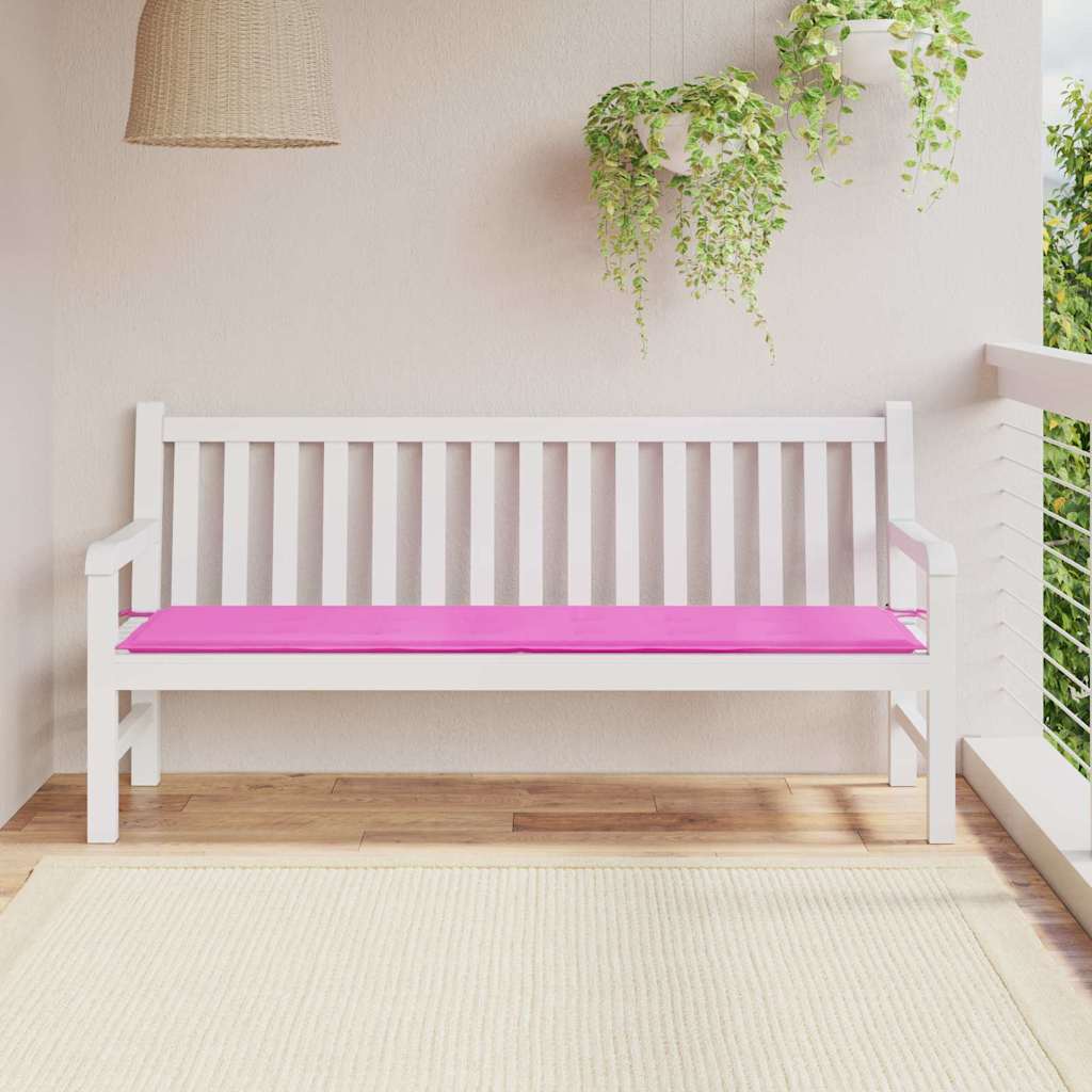 vidaXL Poduszka na ławkę Materiał Oxford Różowy 150 x 50 x 3 cm