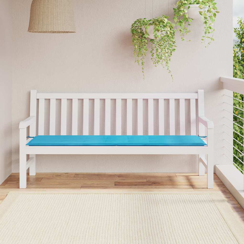 vidaXL Poduszka na ławkę Materiał Oxford Turkusowy 150 x 50 x 3 cm