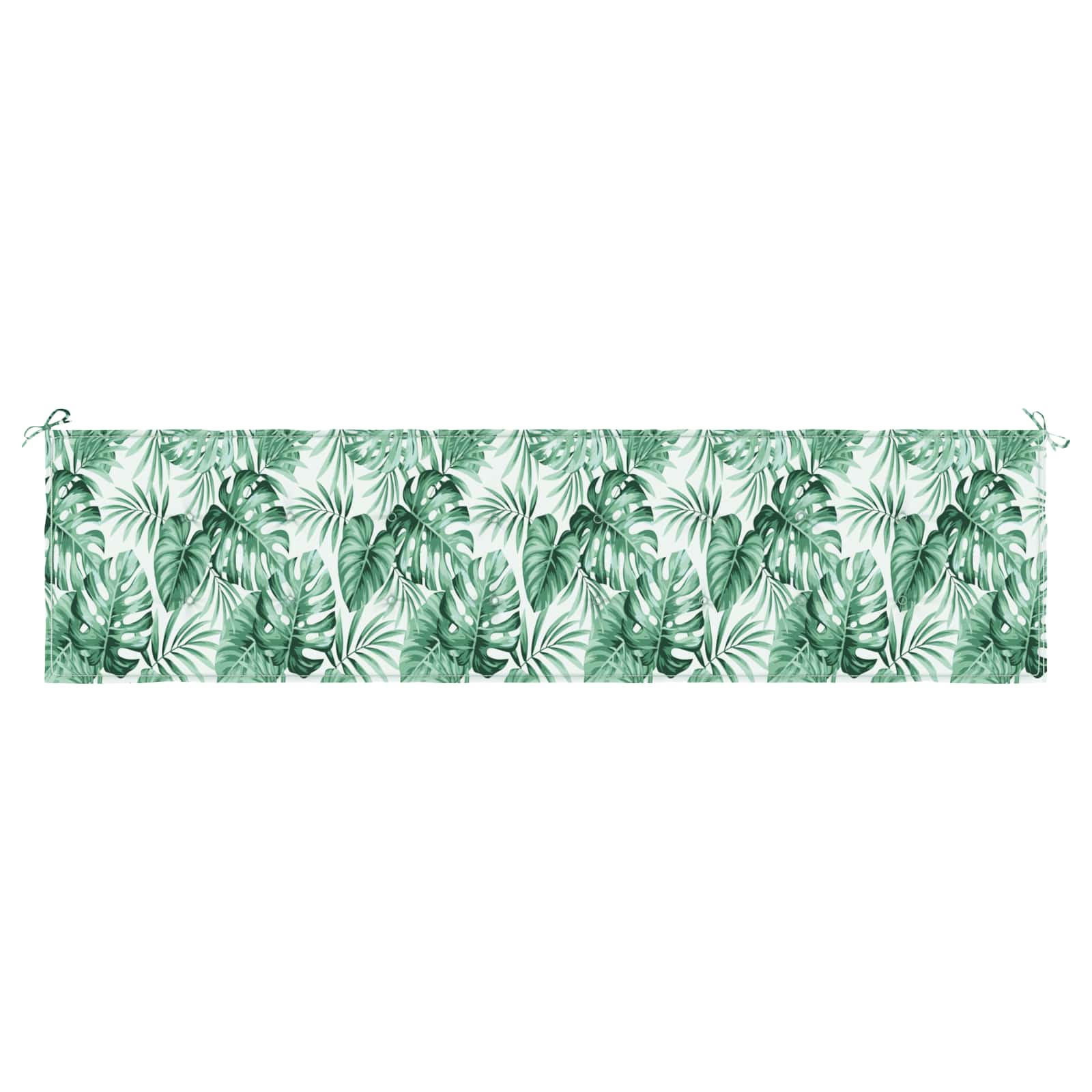vidaXL Poduszka na ławkę Materiał Oxford Wzór liścia 200 x 50 x 3 cm