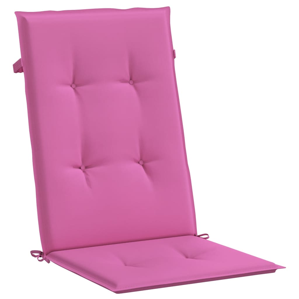 vidaXL Poduszki na krzesła ogrodowe, 4 szt., różowe, tkanina