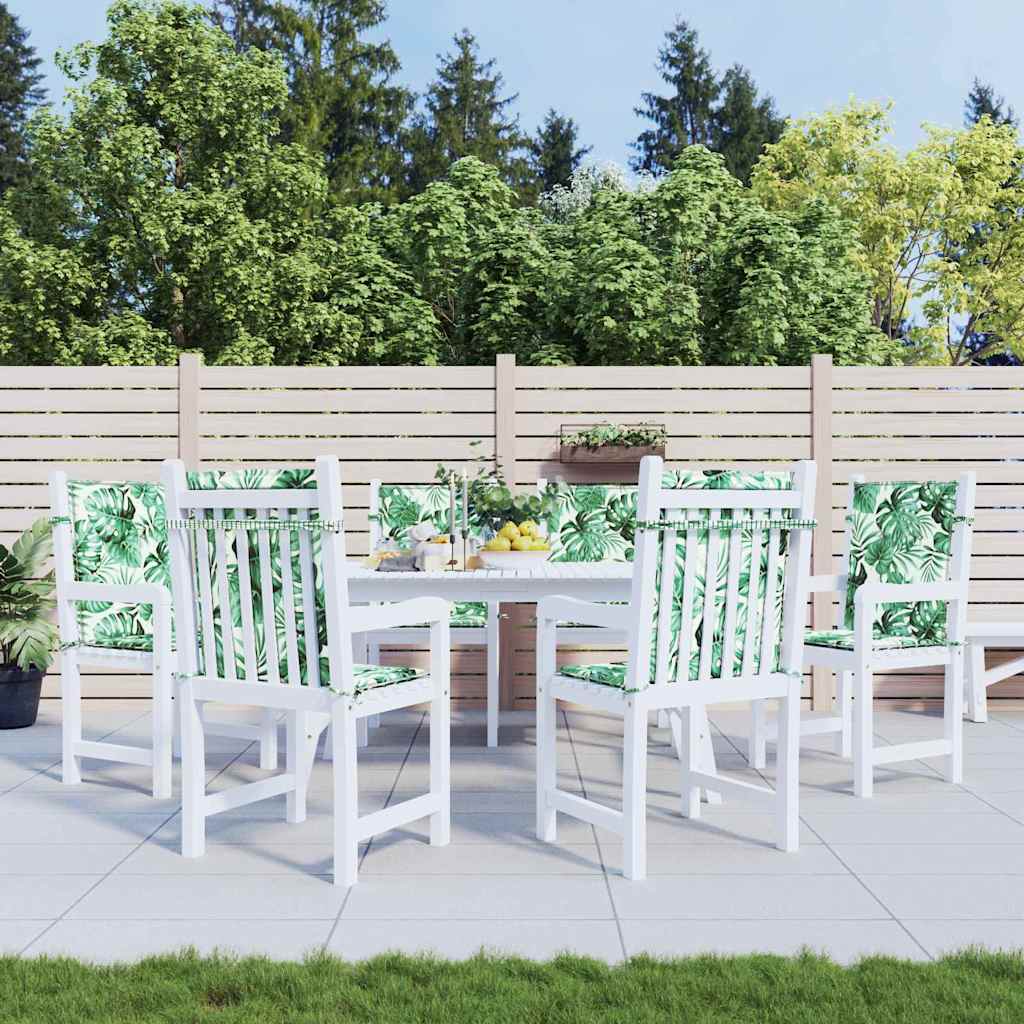 vidaXL Poduszki na plecy 6 szt. Wzór liścia 100 x 50 x 3 cm