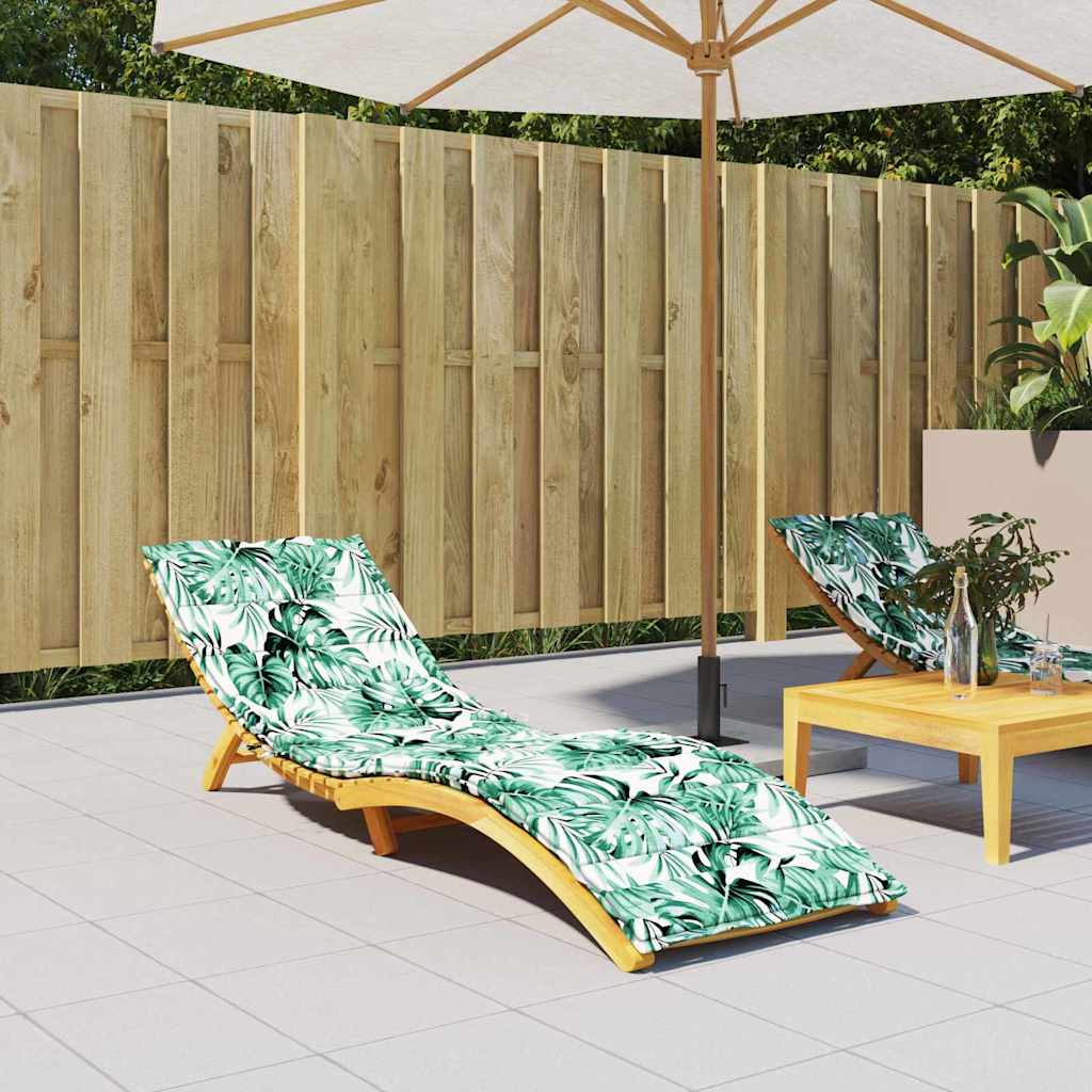 vidaXL Poduszka leżakowa Wzór liścia 200 x 70 x 3 cm Materiał Oxford