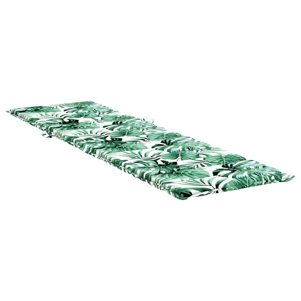 vidaXL Poduszka leżakowa Wzór liścia 200 x 70 x 3 cm Materiał Oxford