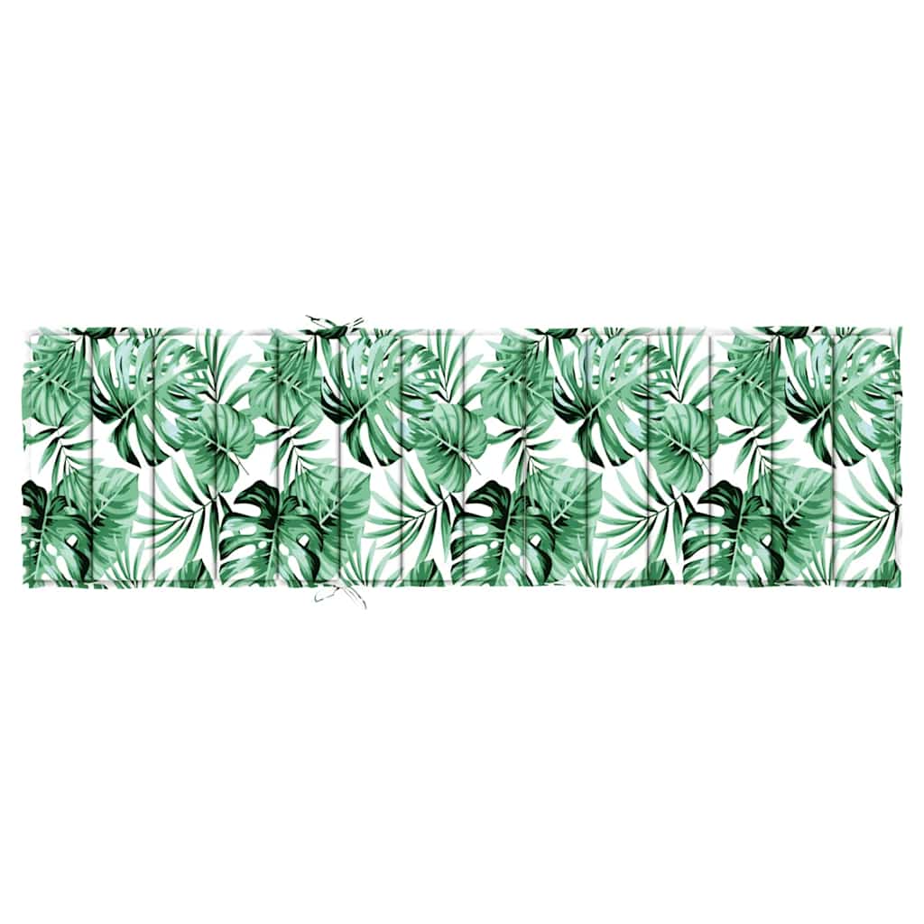 vidaXL Poduszka leżakowa Wzór liścia 200 x 70 x 3 cm Materiał Oxford