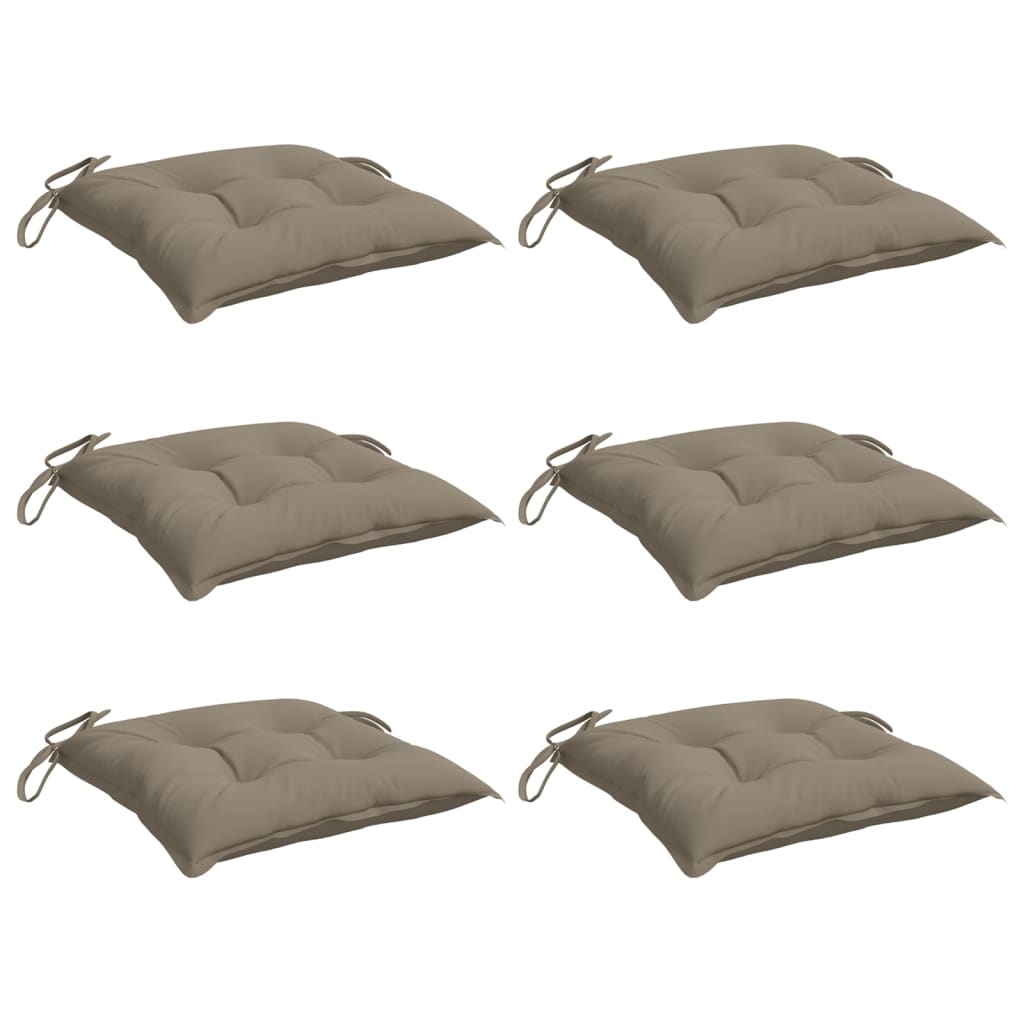 vidaXL Poduszki na palety, 6 szt., taupe, 50x50x7 cm, tkanina Oxford